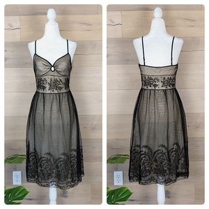 NWOT Vintage Max Studio Tulle Embroidered Dress